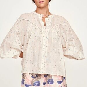 Mirth Midland Top Confetti Jamdani Cotton Blouse Medium